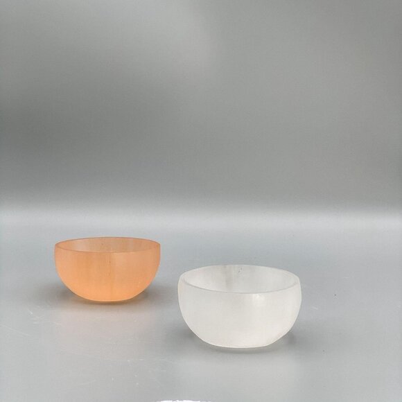 Orange Selenite Crystal, Peach Selenite Bowl - 3" - Picture 5 of 5